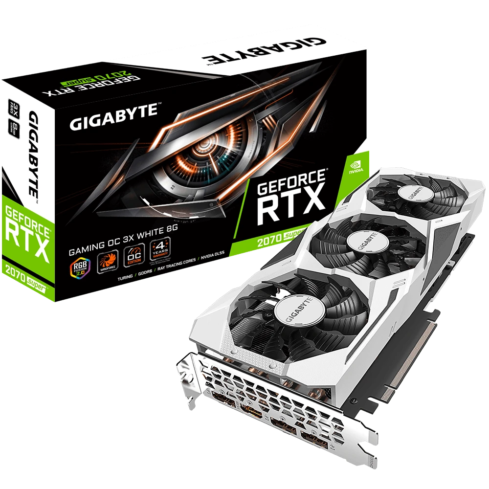 Gigabyte GeForce® RTX 2070 SUPER GAMING OC 3X WHITE 8G  (Rev. 1.0/1.1)